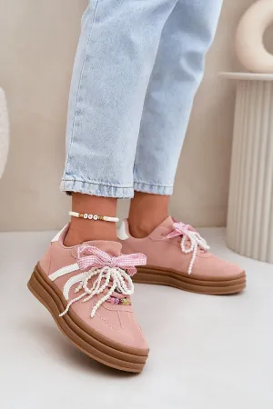 Step in style Pink Platform Sport Shoes Sneakers