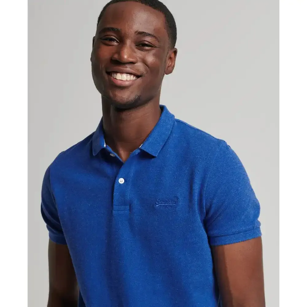 Superdry Men's Classic Pique Polo Shirt Varsity Blue