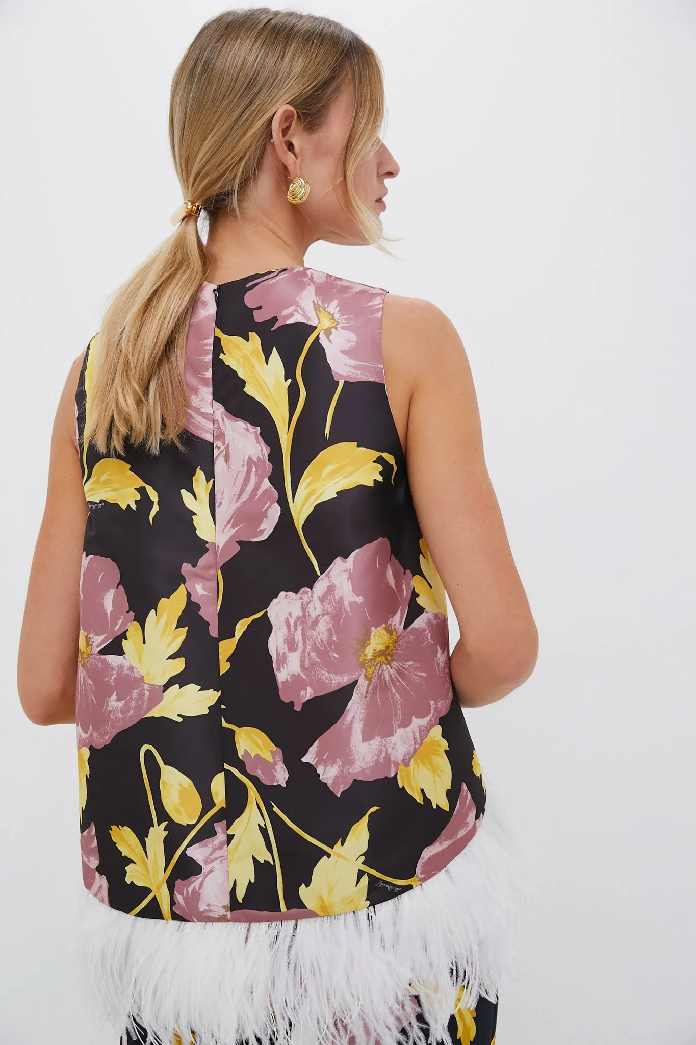 Sylph La Scala Top With Feathers