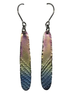 Titanium earrings - FEATHER model