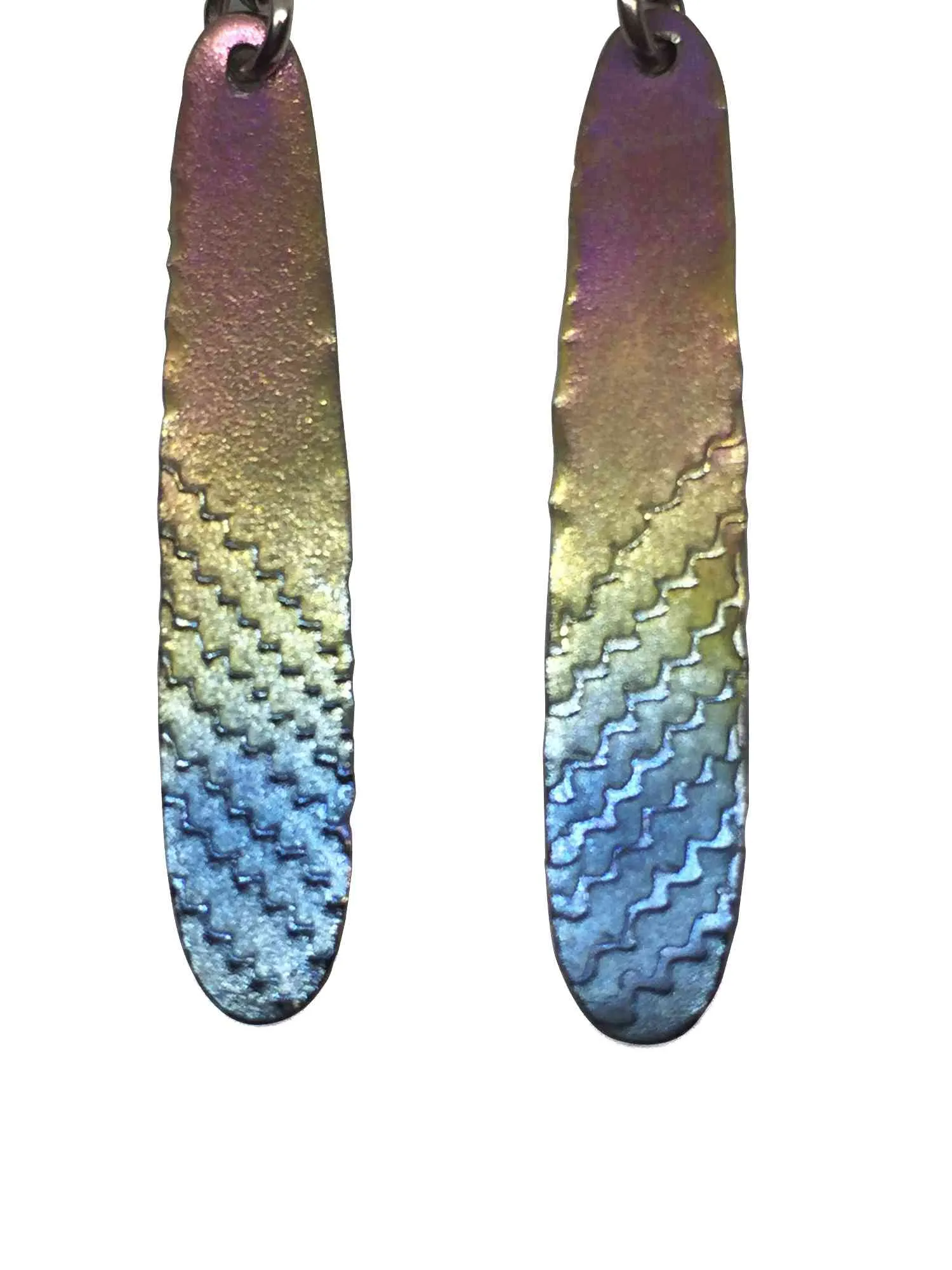 Titanium earrings - FEATHER model