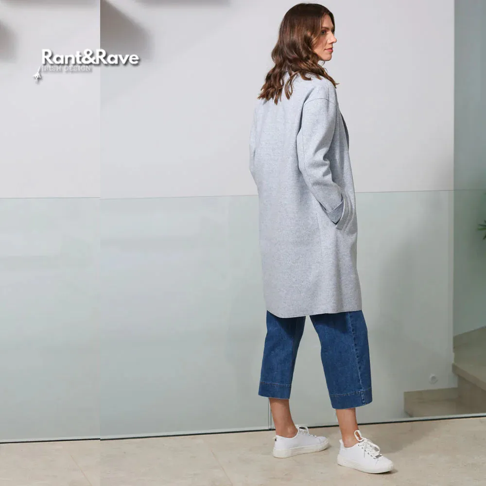 Travie Crop Trousers | Mid Blue