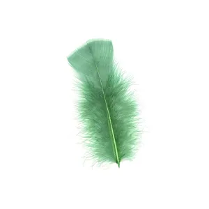 Turkey Feather Flats Dyed - Celedon
