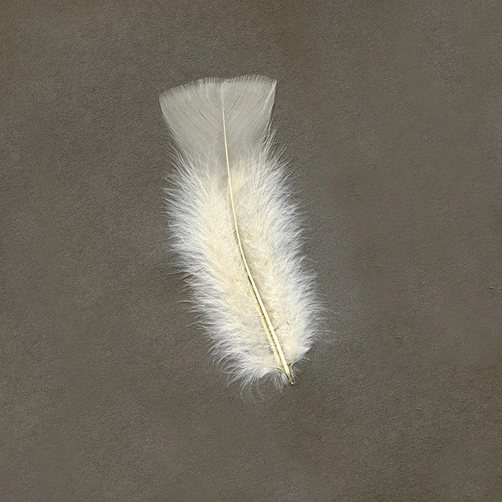 Turkey Feather Flats Dyed - Eggshell