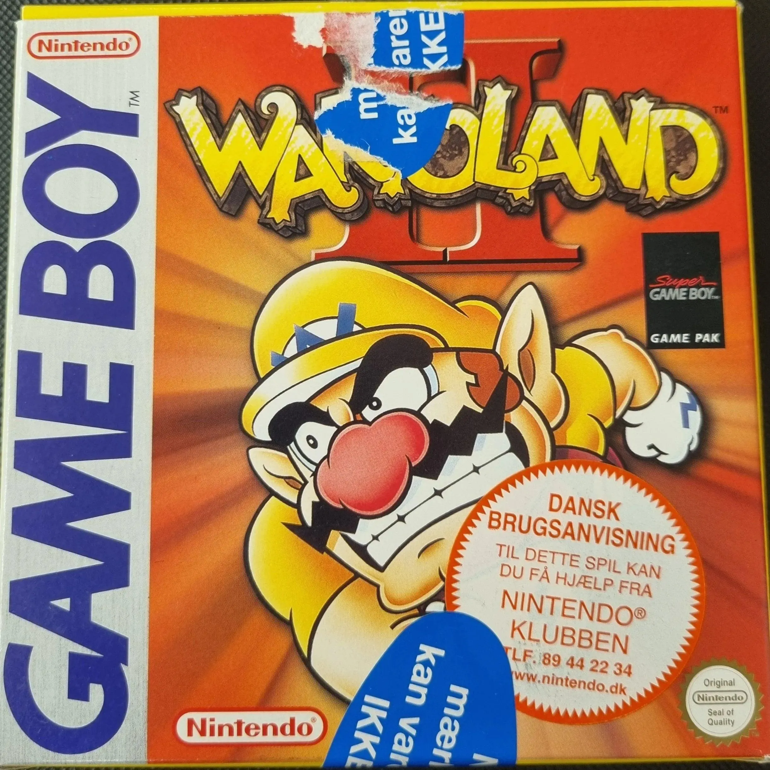 Wario Land 2 i æske (Mindre kosmetiske fejl)