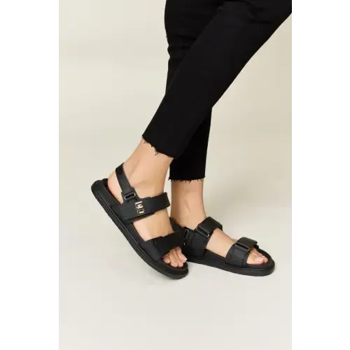 Wild Diva Velcro Double Strap Slingback Sandals for Effortless Style