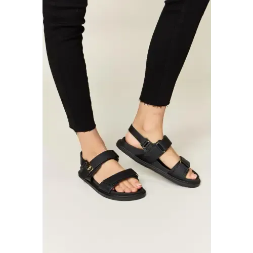 Wild Diva Velcro Double Strap Slingback Sandals for Effortless Style