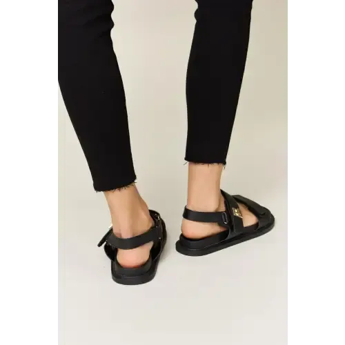 Wild Diva Velcro Double Strap Slingback Sandals for Effortless Style