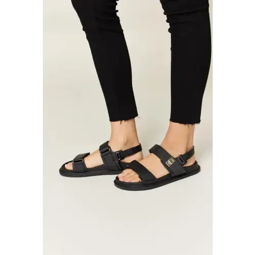 Wild Diva Velcro Double Strap Slingback Sandals for Effortless Style