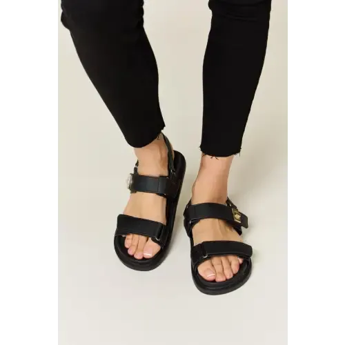 Wild Diva Velcro Double Strap Slingback Sandals for Effortless Style