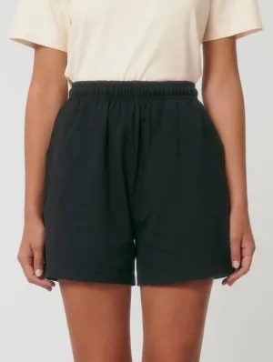 Women's Organic Cotton Lightweight Shorts | Jet Black