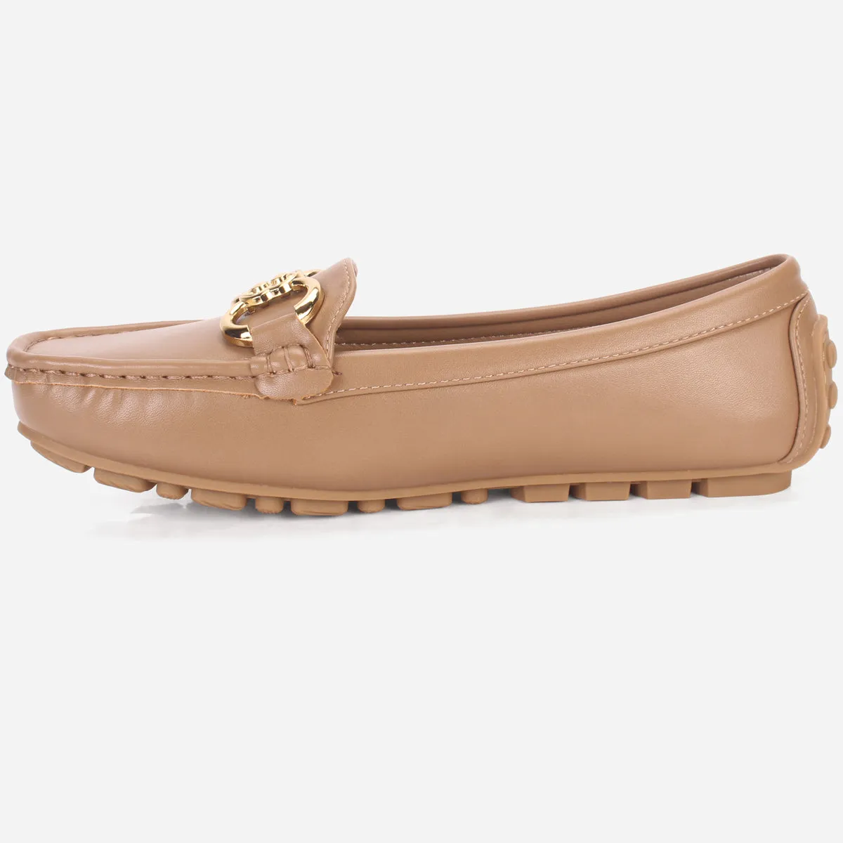 Womens "KITTO" Flat Comfy Slide In Moccasins