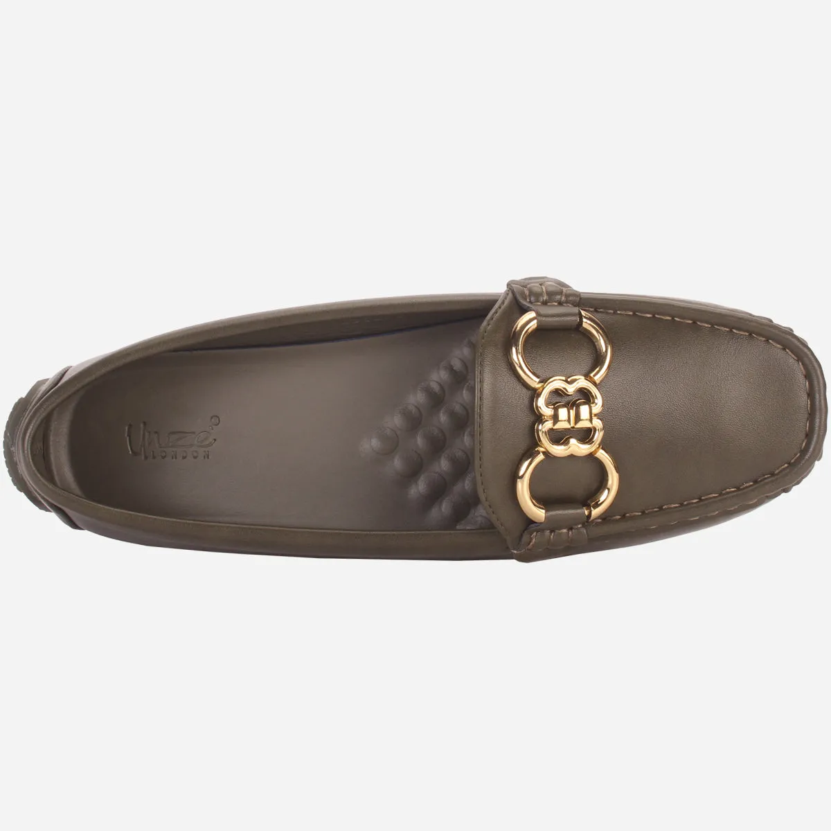 Womens "KITTO" Flat Comfy Slide In Moccasins