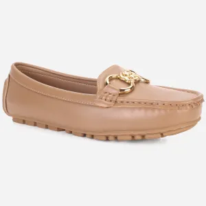Womens "KITTO" Flat Comfy Slide In Moccasins