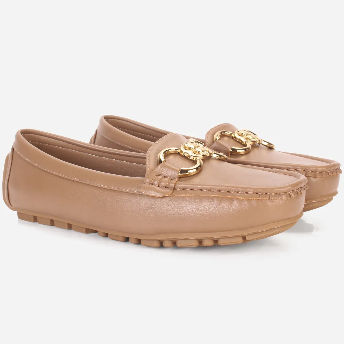 Womens "KITTO" Flat Comfy Slide In Moccasins