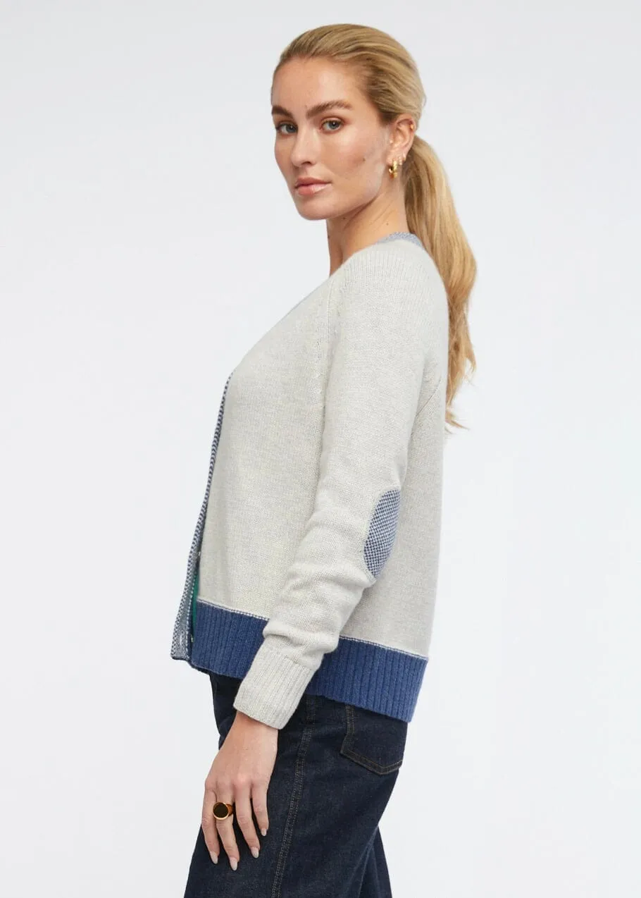 ZAKET & PLOVER Elbow Patch Cardi - Marl