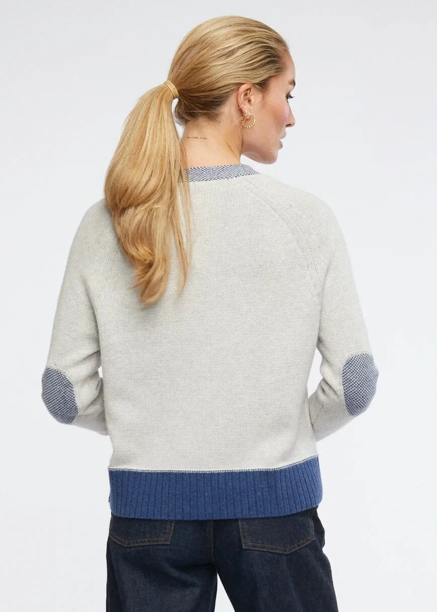 ZAKET & PLOVER Elbow Patch Cardi - Marl