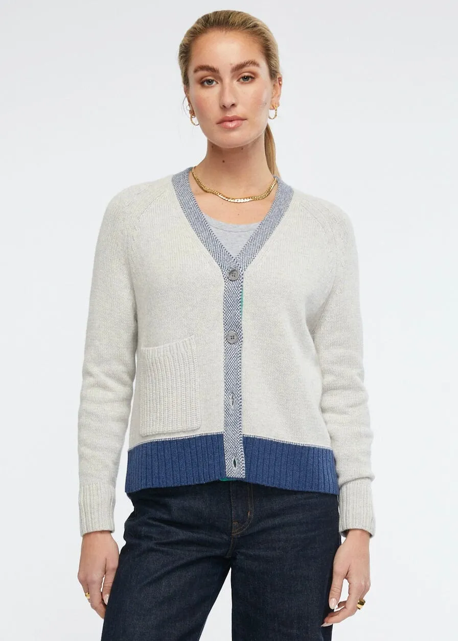 ZAKET & PLOVER Elbow Patch Cardi - Marl